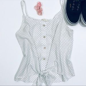 Vestique BoHo Polkadot Tie Crop Top